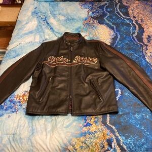 Men’s Harley-Davidson Black Leather Jacket Size L